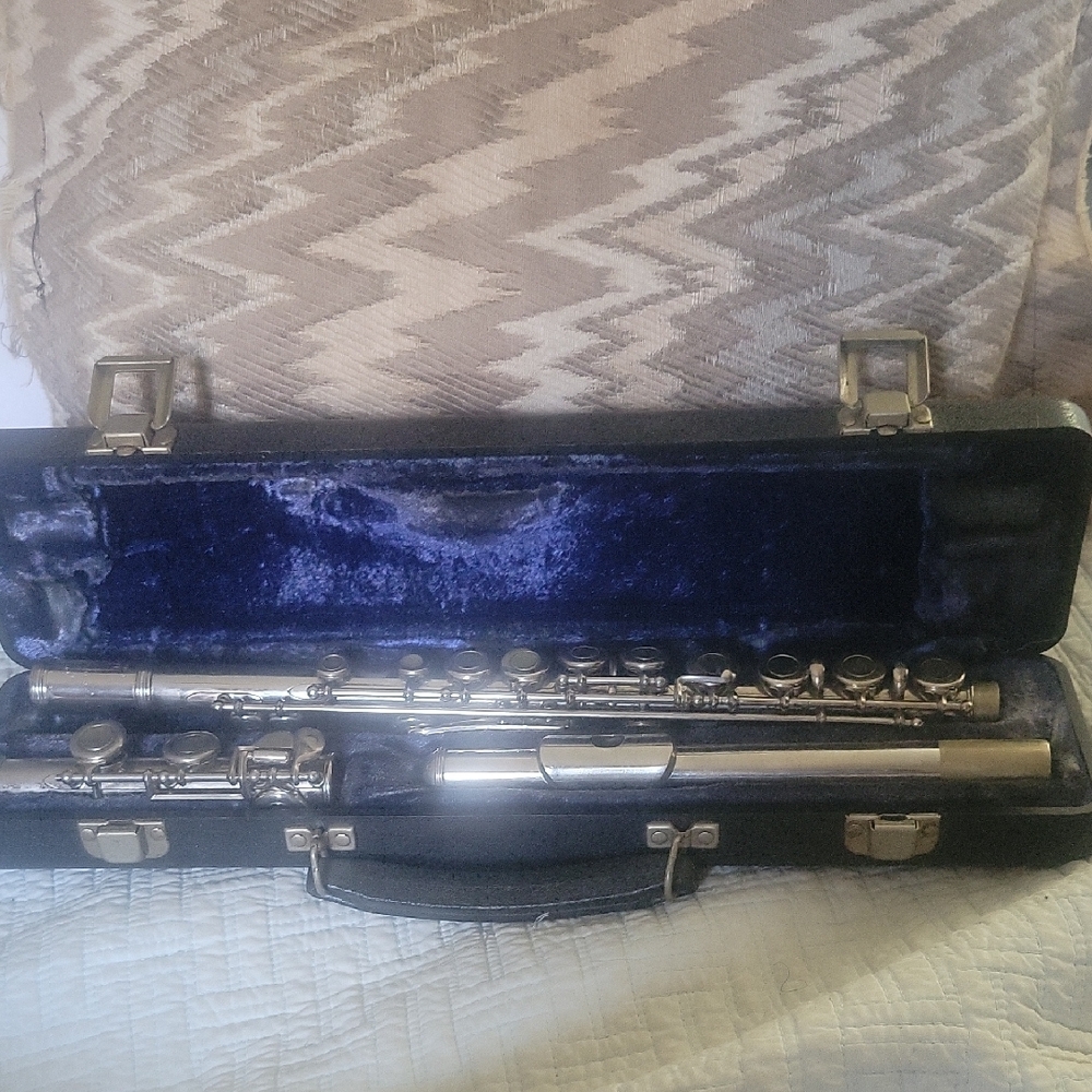 Silver Flute with Case